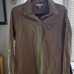 Michael Stars Olive Casual Button Down Dress